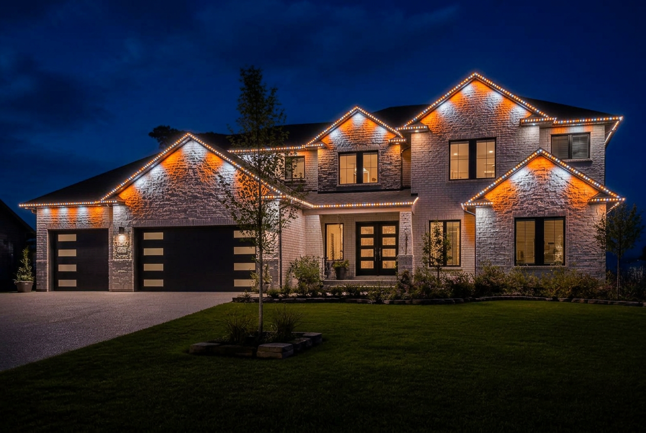 Home lit with Firefly Game Day · Tennessee