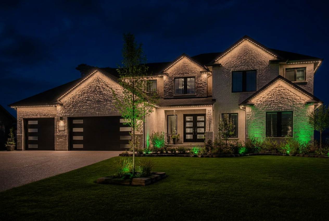 Home lit with Firefly Architectural Warm White